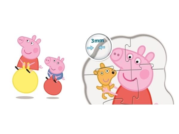 Clementoni Puslespil, Mit første, Peppa Pig, 3,6,9 og 12 brikker