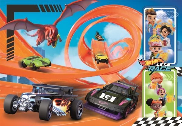 Hotwheels-palapeli, 104 palaa