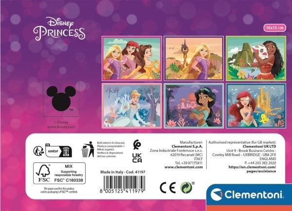 Clementoni bildeblokker 12 deler Princess 41197