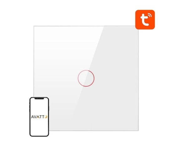 ZigBee Avatto Touch Switch ZTS02-EU-W1 Single TUYA (valkoinen)