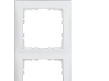 Berker Rahmen 2f.pws senkr. u.waagerecht 10129909, Hvid, Termoplast, Berker, Mat, Berker S.1, 10 stk