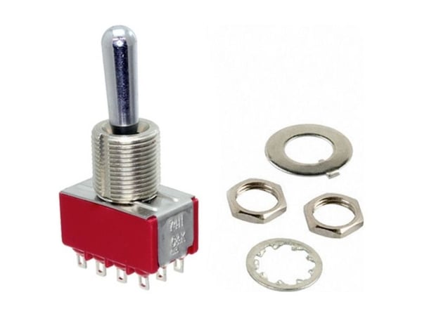 C & K Switches 7411TZQE vipprbrytare, Toggle-Switch 7000-serien, 120 V/AC, 28 V/DC, 5 A (1 st)