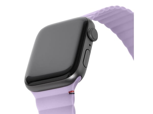 Decoded Silicone Magnetic Traction Strap Lite, Kellon hihna, Apple, Apple Watch 38mm / 40mm / 41mm, Silikoni, Purppura