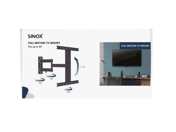 Sinox One - Konsol - justerbar arm - för LCD-display - svart - skärmstorlek: 32"-55" - väggmonterbar
