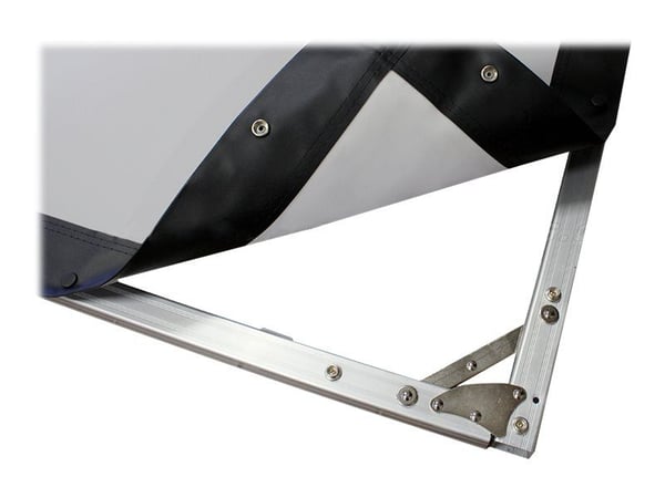 Elite Screens Yard Master 2 Series OMS180H2-DUAL - Projeksjonsskjerm med ben - 180" (457 cm) - 16:9 - Wraith Veil Dual - sort trim, sølvramme