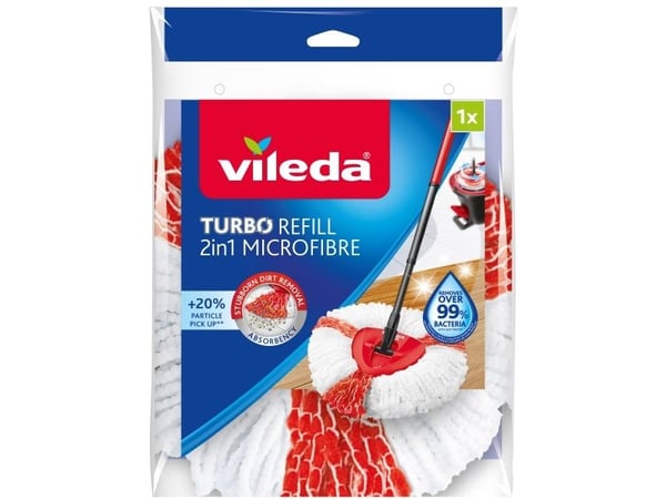 Vileda Easy Wring Turbo Spinmoppe 2-i-1-påfyllning