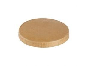 Lokkskive Ø74 mm kraft PAP/PE brun, 50 stk/pk - (1000 stk.)
