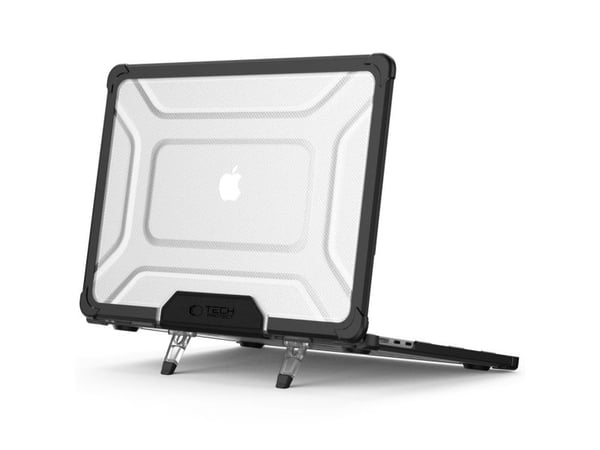 Tech-Protect Smartshell Pro-etui til MacBook Air 13" (M2/M3/M4) 2023-2025 Black/clear