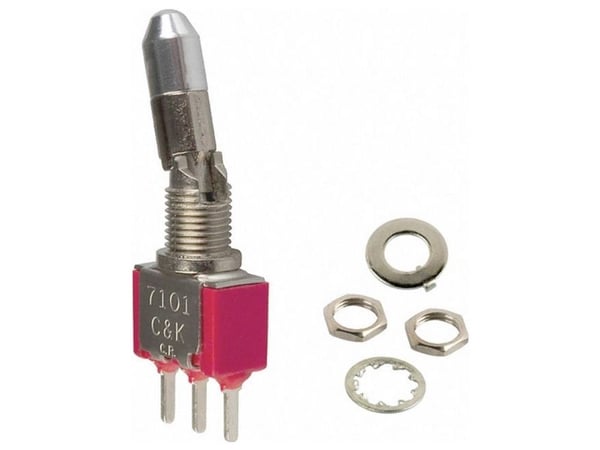 C & K Switches 7101K2CQE vip omkopplare 7000-serien 120 V AC, 28 V DC 5 A 1 x on/on