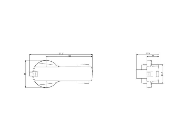 Siemens 3KC9101-4, 57 mm, 20,5 mm, 25 mm, 100 g