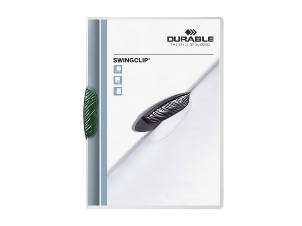 Durable Swingclip, Grønn, Polypropylen (PP), 30 ark, A4, 25 stykker