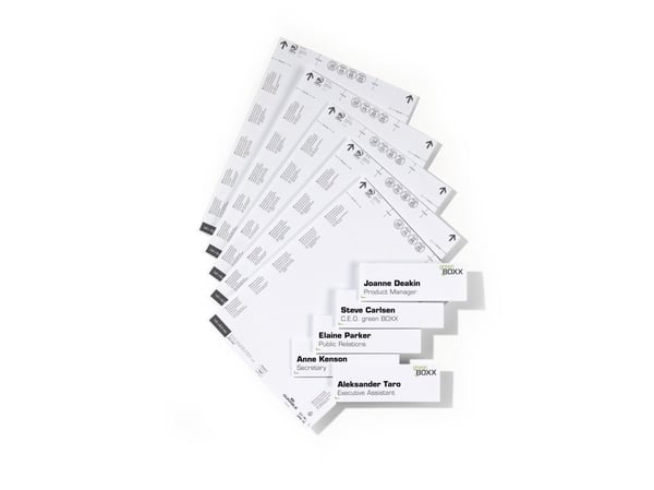Indstiksark Durable INFO SIGN 149x52,5 mm hvid - (10 ark x 5 stk.)