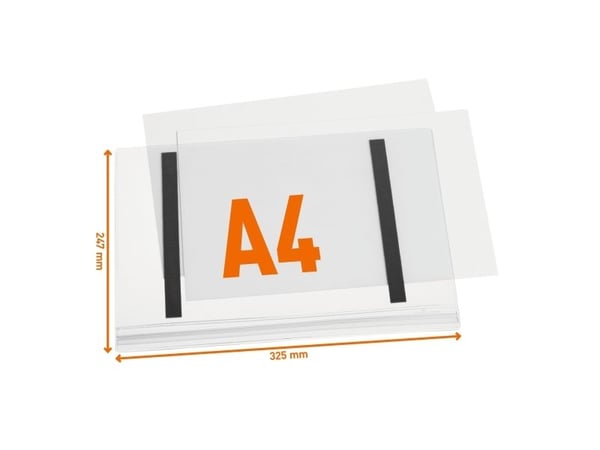 Vanntett informasjonslomme A4 magnetisk - 5 stk./pakning