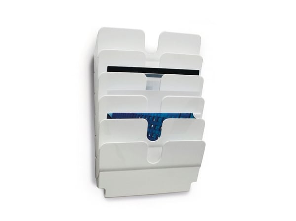 DURABLE FLEXIPLUS - Literaturholder - veggmonterbar - 6 rom - for A4 - hvit