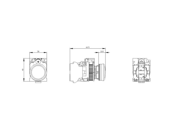 Siemens 3SU1102-6AA20-3AA0 Valoilmaisin 1 kpl