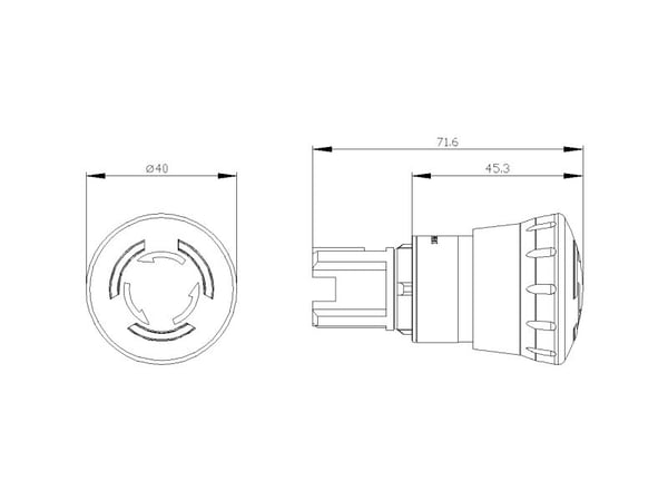 Siemens 3SU1001-1HB20-0AA0 Not-Halt-Pilzdrucktaster 1 St., Turn-release, 47 g, 85 mm, 45 mm, 45 mm