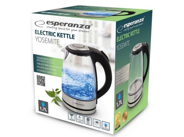 Esperanza YOSEMITE - Vattenkokare - 1.7 liter - 2.2 kW