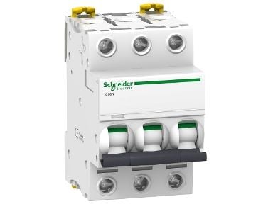 Pienoiskatkaisija, Acti9 iC60N, 3P, 25 A, C-käyrä, 6000 A (IEC 60898-1), 10 kA (IEC 60947-2)