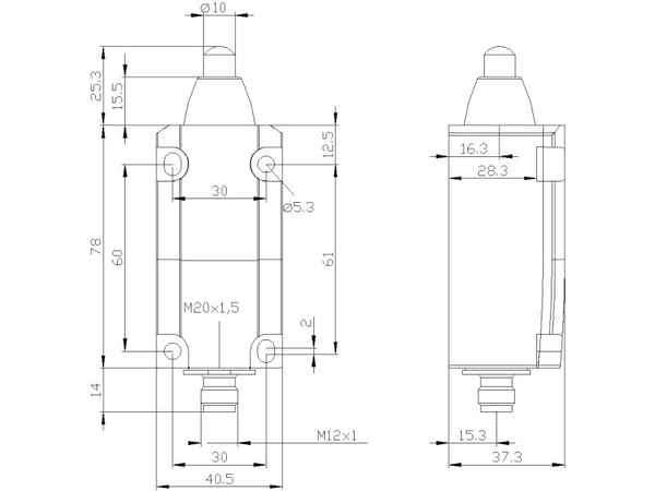 Siemens 3SE5114-0CC02-1AC4 Stoppkontakt 4 A Koppling bumper, Rostfritt stål bumper IP67 1 st