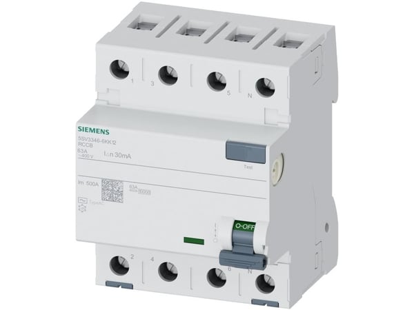 Siemens 5SV33466KK12 FI-turvakytkin A 4-napainen 63 A 0,03 A 400 V 400 V