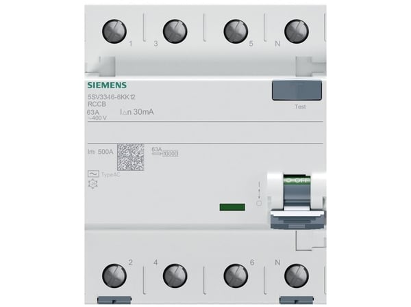 Siemens 5SV33466KK12 FI-turvakytkin A 4-napainen 63 A 0,03 A 400 V 400 V