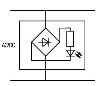 Wago tyhjä pistoke tyyppi 4 LEDillä 110-250V (2002-880/1000-836)