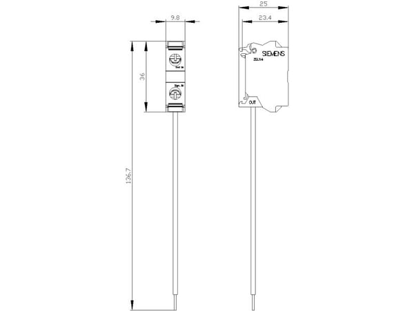 Siemens LED-Testmodul AC/DC 12-240V, 10 g, 40 mm, 30 mm, 10 mm