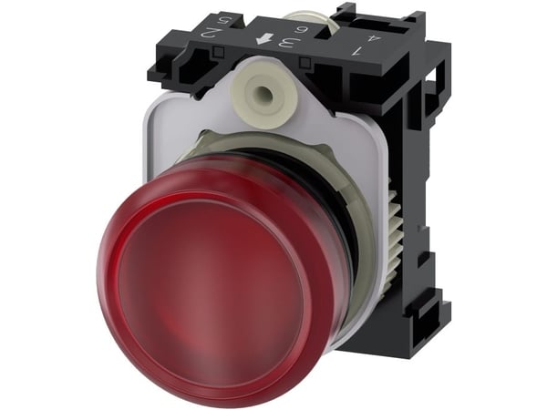 Siemens 3SU1106-6AA20-1AA0 Lysmelder flad Rød 230 V/AC 1 stk