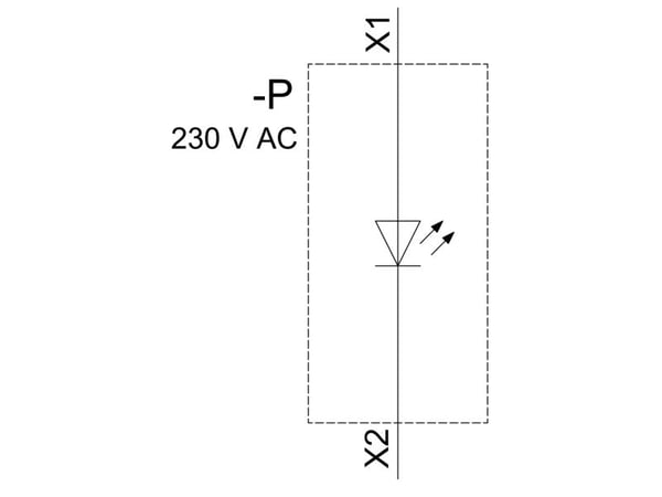 Siemens 3SU1106-6AA20-1AA0 Lysmelder flad Rød 230 V/AC 1 stk
