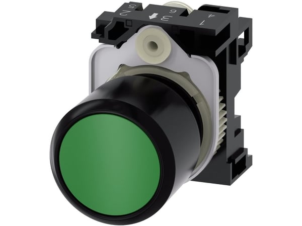 Siemens 3SU1200-0EB40-0AA0 Tryckknapp (Ø x H) 29,5 mm x 40 mm IP66, IP67, IP69/IP69K 1 st