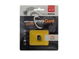 IMRO MicroSDHC/8G, 8 GB, MicroSDHC, Klasse 10, UHS-I, Class 1 (U1), Svart