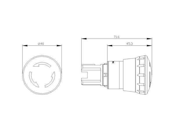 Siemens 3SU1050-1HB20-0AA0 Nödstopstast Frontring metall, Högglans IP66, IP67, IP69K 1 stk