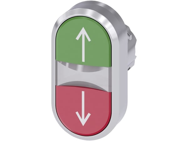 Siemens 3SU1051-3AB42-0AN0 Dubbel tryckknapp (B x H) 29,9 mm x 57,9 mm IP66, IP67, IP69/IP69K 1 st