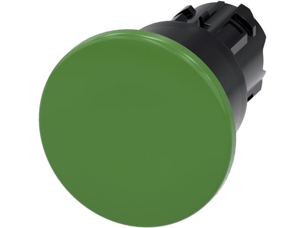 Siemens 3SU1000-1BA40-0AA0 soppformet trykknapp, 22 mm rund, grønn, 27 g, 152 mm, 98 mm, 45 mm