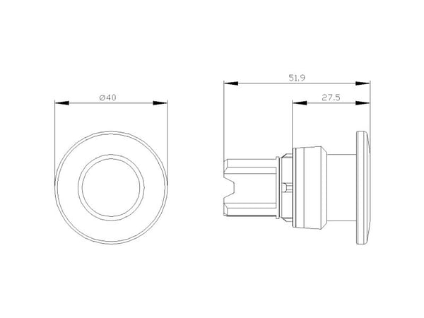 Siemens 3SU1000-1BD40-0AA0 Tryckknapp Frontring plastknapp Svart, grön 1 st