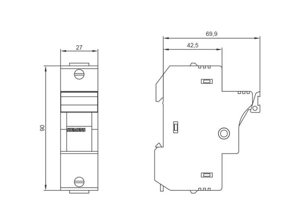 Siemens 3NW7112 3NW7112 Cylindersikringskontakt 50 A 690 V/AC 1 stk