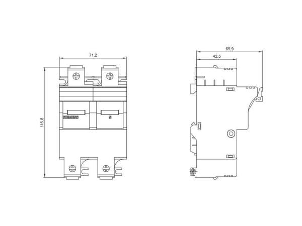 Siemens 3NW7252 SENTRON Zylindersicherung 22x58 mm, IP20, 1 styck, 380 g, 125 mm, 75 mm, 85 mm