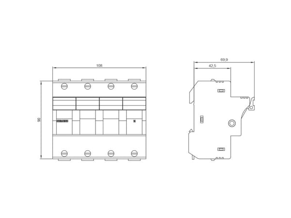 Siemens 3NW7162 SENTRON Zylindersicherung 14x51 mm, IP20, 1 styck, 470 g, 125 mm, 110 mm, 85 mm