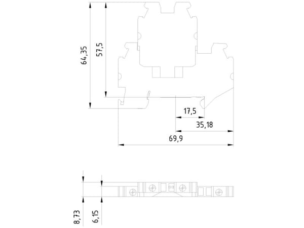 Siemens 8WH10200CG07 Double stick clamp Skruvar Grön-gul 50 st