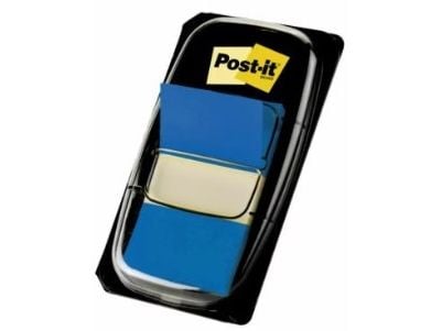 3M Post-It folieindekseringsfliker 25x43mm 50 stk. blå (13K001C)