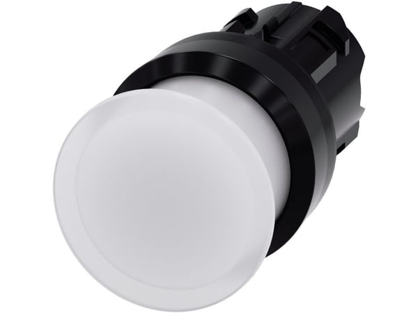 Siemens 3SU1001-1AD60-0AA0 Tryckknapp Frontring plast Knapp Svart, vit 1 st