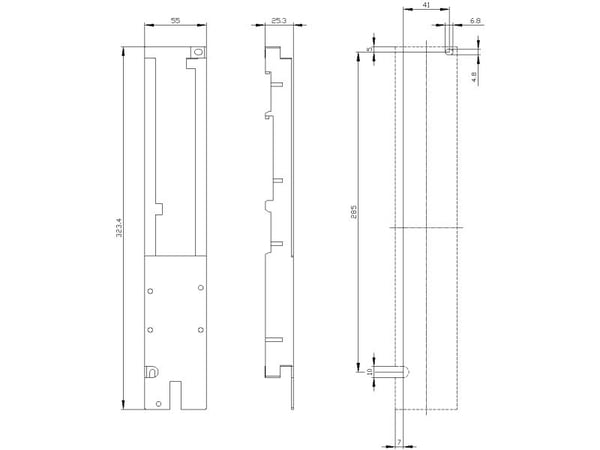 Siemens Hutschienenadapter 3RA2932-1CA00, 32 mm, 299 mm, 60 mm, 266 g, Rett