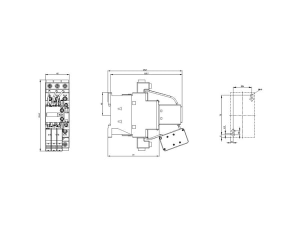 Siemens Schütz, AC-6B, 33 kVAR/400 V 1S+2Ö,AC220 V 50 Hz 240 V/60 Hz 3-polig 3RT2628-1AP65, 60 mm, 161 mm, 162 mm, 660 g, 1 styck
