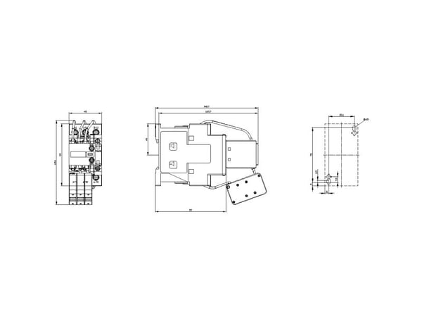 Siemens Schütz, AC-6B, 20 kVAR/400 V 1S+2Ö,AC220 V 50 Hz 240 V/60 Hz 3-polig 3RT2626-1AP65, 146 mm, 159 mm, 55 mm, 541 g, 1 styck