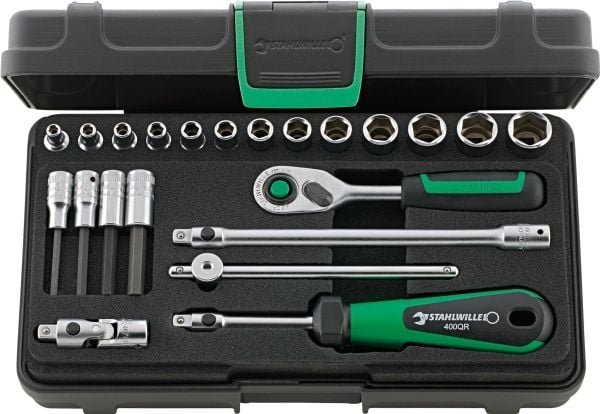 STAHLWILLE 96011181, Støpselsett, 22 hoder, 230 mm, 130 mm, 914 g