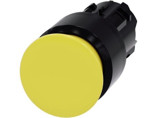 Siemens 3SU1000-1AA30-0AA0 soppformet trykknapp, 22 mm rund, gul, 23 g, 152 mm, 95 mm, 34 mm