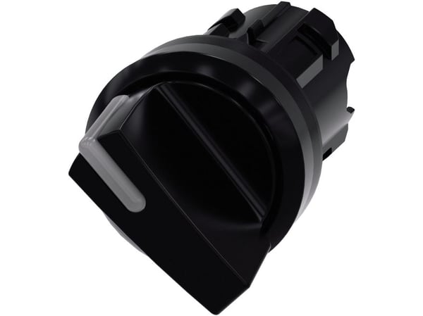 Siemensin valaistava vipukytkin, 22 mm, pyöreä, muovi, musta, IP67, IP69K, 2,23 cm, 20 mm, 40 mm, 20 mm, 21 g