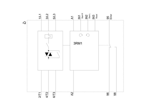 Siemens 3RM1201-3AA14 3RM12013AA14 Peruutuskäynnistin Moottorin teho 400 V 0,12 kW 110 V/AC, 230 V/AC Nimellisvirta 0,5 A