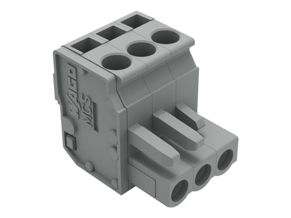 Wago MCS-MIDI Classic kulmapistorasia 3-nastainen harmaa 5mm rasteri (232-203/026-000)