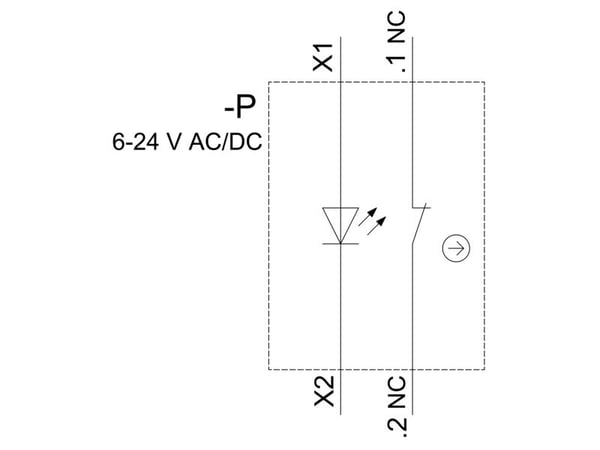 Siemens 3SU1501-1AG20-1CA0 Kontaktelement, LED-element med adapter 1 x brydekontakt Rød 24 V DC/AC 1 stk